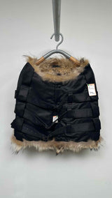 Zucca Multi-Belted Fur-lined Cape