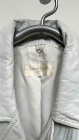 Courreges Double-breasted Leather Trench Coat