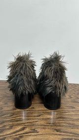MM6 Faux-fur Ankle Boots