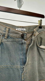 Acne Studios Pedrika Patchwork Rigid Wide Jeans