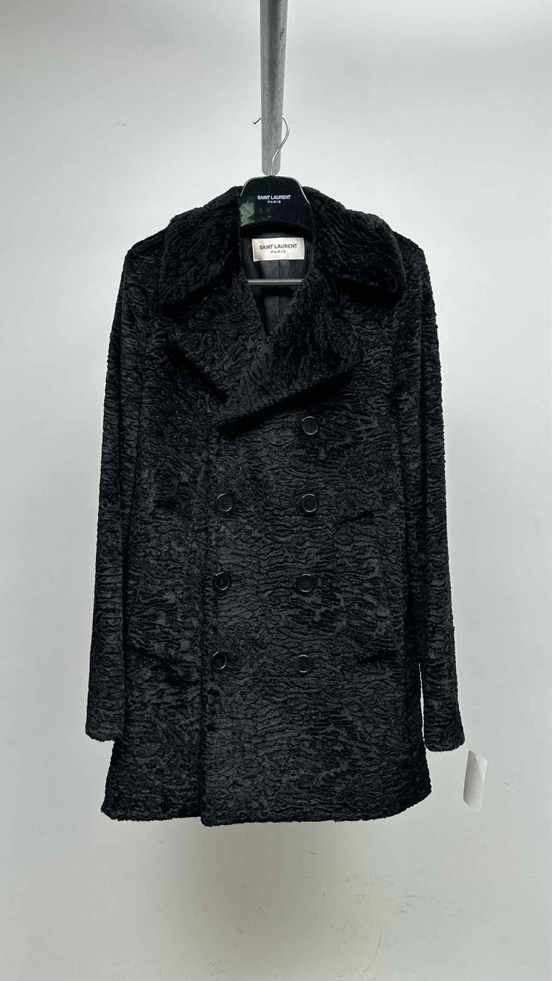 Saint Laurent Faux-fur Double-breast Coat