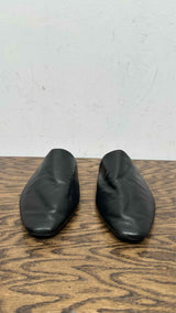 Saint Laurent Leather Plaza Mules