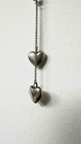 Tiffany&Co. Lariat Two Heart Charm Necklace