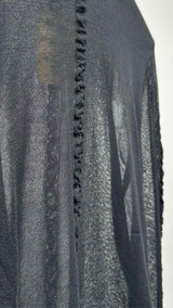 Uma Wang Ruched-trim Sheer Knit Top