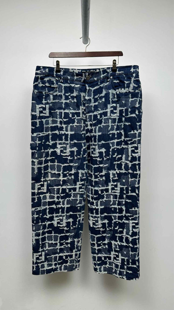Fendi Distressed Logo Jeans