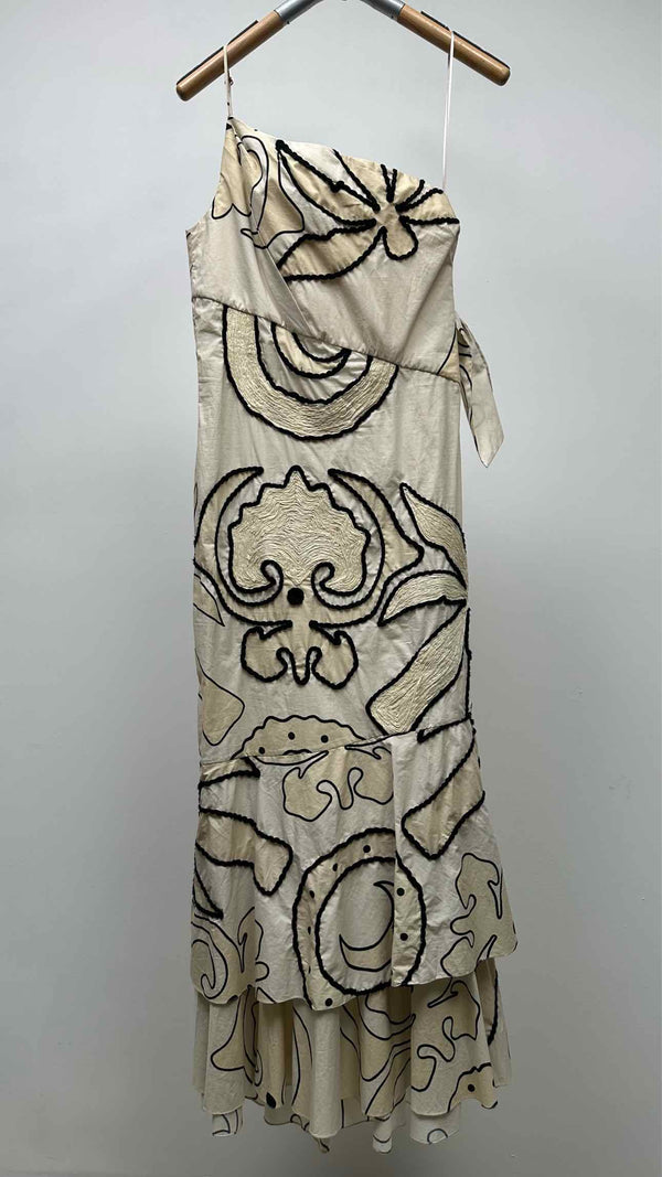 Johanna Ortiz One-shoulder Embroidered Dress