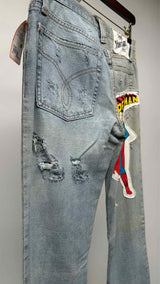 Dolce & Gabbana X DC Comics Distressed Superman Patch Jeans