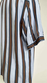 Fendi S/S Logo Stripe Satin Shirt