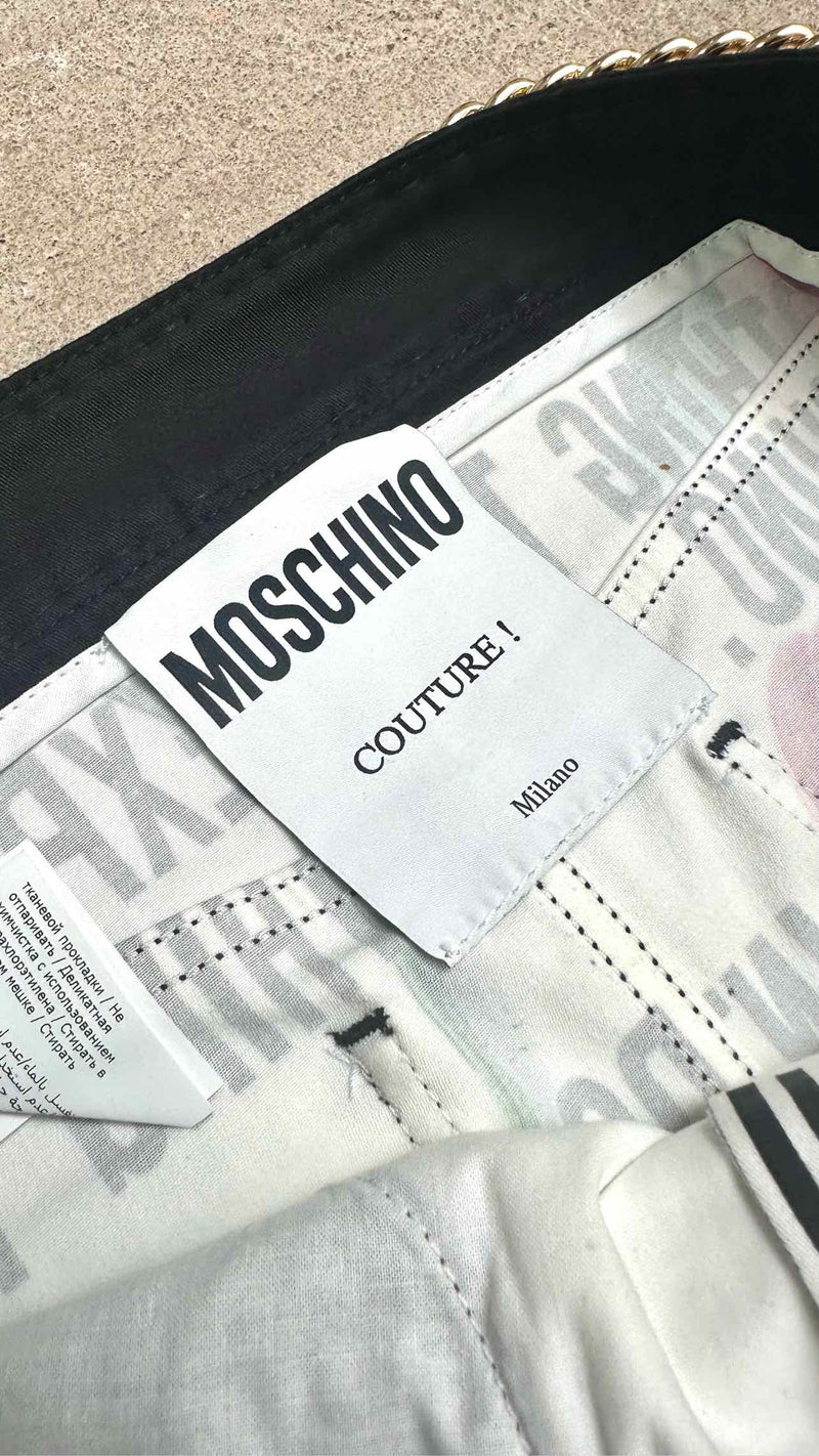 Moschino Couture Printed Chain Skirt