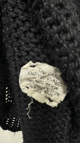 Greg Lauren Ink-loose Knit V-neck Sweater