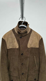 Ralph Lauren Purple Label Suede-patched Corduroy Jacket