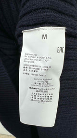 Margiela Long-mesh Sleeve High-neck Rib Knit  Dress