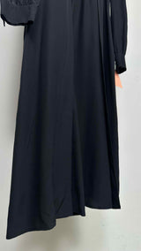 Miu Miu L/S Embroidered Patched Silk Dress
