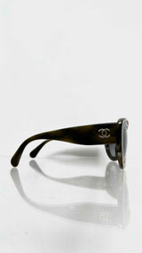 Chanel 5397 Polarized Oversized Cat-Eye Sunglasses