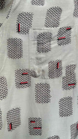 Vintage S/S Geometric-printed Silky Shirt