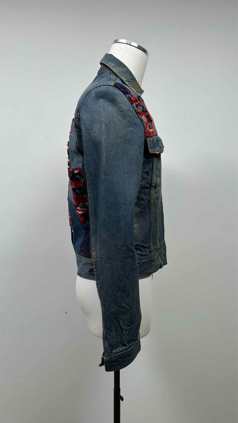 Margiela Zip-up Patched Denim Jacket