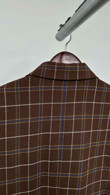 Bode Dunham Plaid Double-breasted Blazer Jacket