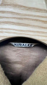 AURALEE Zip-up Wool Super-soft Flannel Shirt