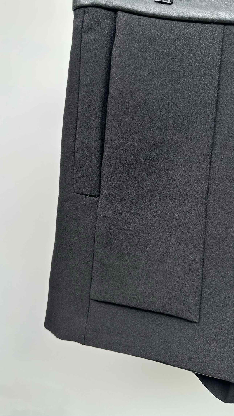 Rad Hourani Hybrid Layered Leather Shorts