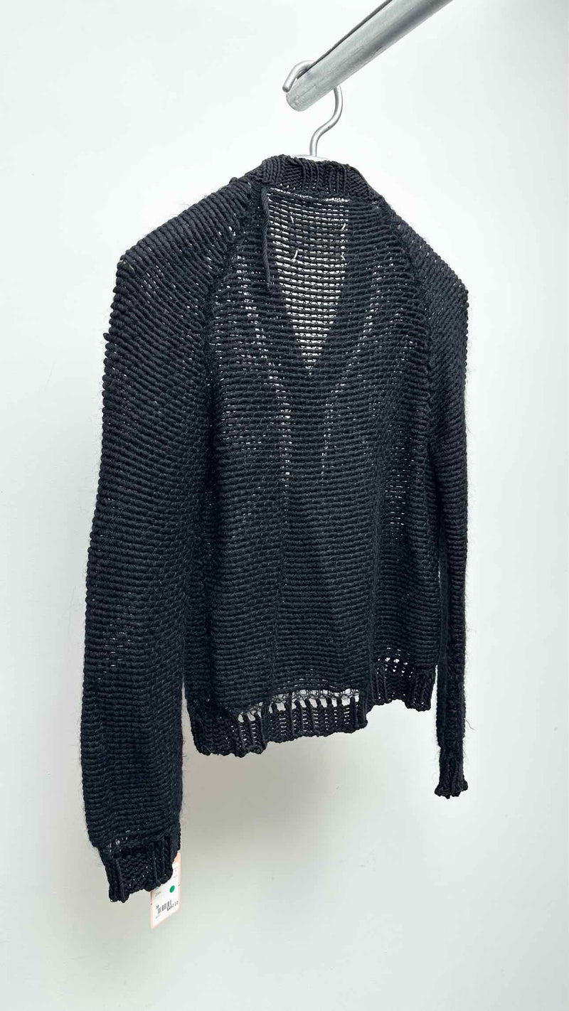 Margiela Mohair Mesh Detailed Cardigan