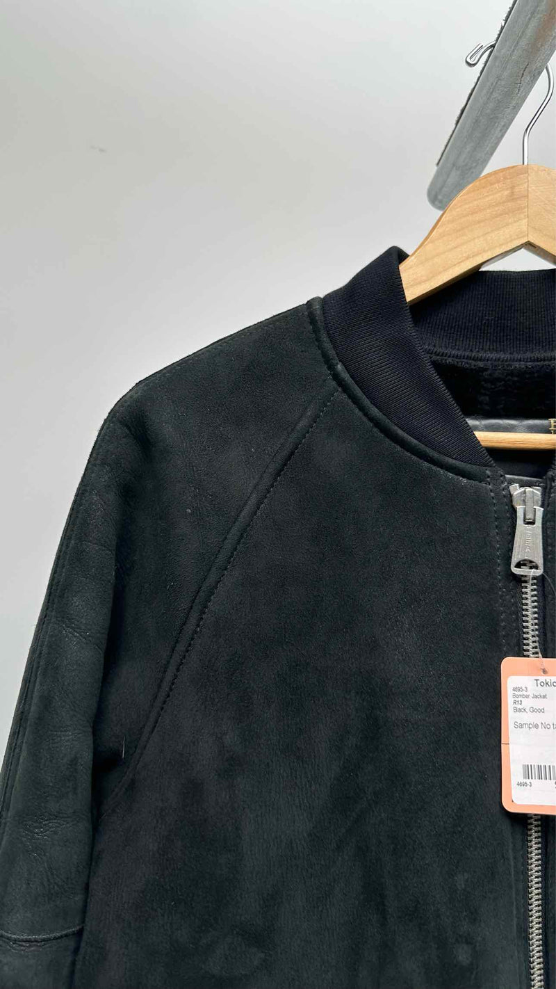 R13 Shearling MA-1 Bomber Jacket