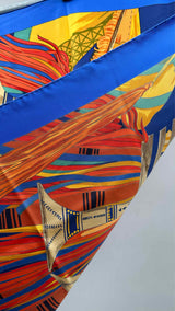 Hermes Cuis Du Desert Printed Silk Scarf