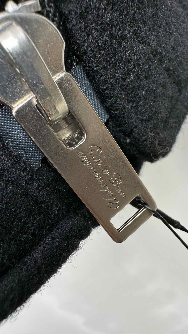 Undercover Cropped Padded  Layered-wool Biker Jacket