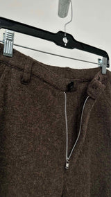 Comme Des Garcons Shirt Boiled Wool Cropped Wide Pants