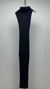 Rick Owens N/S Asymmetrical Rib Knit Long Dress