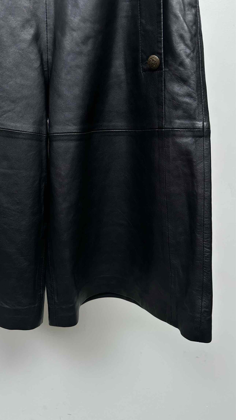 Munthe Sailor Leather Wide Shorts
