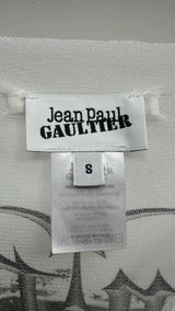 Jean Paul Gaultier L/S Diablo-printed Mesh Top