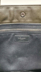 Saint Laurent Rive Gauche Embossed-logo Leather Tote Bag