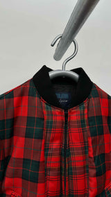 REGULATION Yohji Yamamoto Cropped Plaid Down Jacket