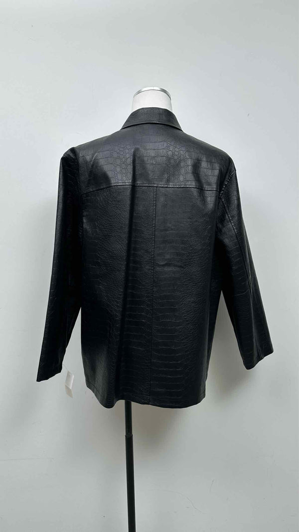 Supreme Croco Embossed Faux-leather Car Coat