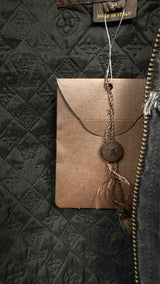 Louis Vuitton Fringed-seam Leopard-fur-collar Quilted-lined Denim Jacket