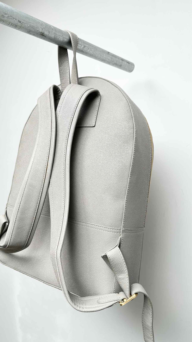 Thom Browne White Contrast Leather Backpack