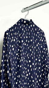 Balenciaga Polka-dot Satin Oversized Shirt