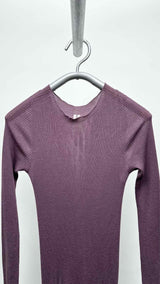 Rick Owens L/S Rib Knit Side-slit Dress