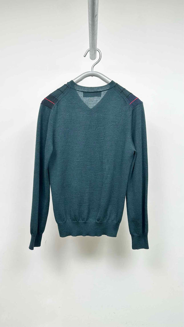 Comme Des Garcons Homme Deux V-neck Check Sweater