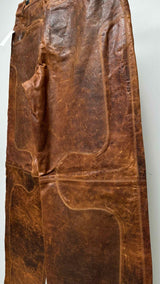 Eckhaus Latta Distressed Leather Wide Pants