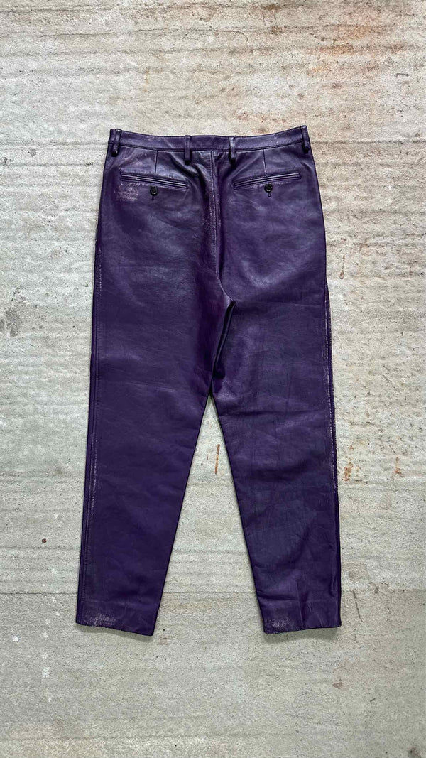 Saint Laurent Distressed Leather Pants