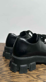 PRADA Monolith Brushed Leather Shoes