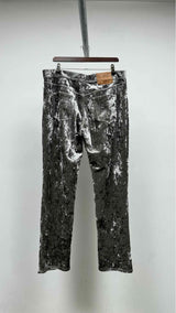 Martin Rose Crashed Velvet Track Pants