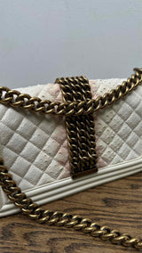 Chanel Python Rock Chain Small Boy Bag