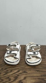 Chanel CC Logo Dad Sandals