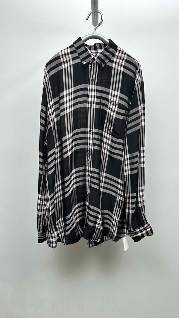 Marni Oversized Plaid Satin Shirt
