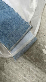 Ben Taverniti Avantgarde Deconstructed Denim-paneled Skirt
