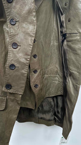 John Galliano Napoleon Leather Layered Blazer Jacket