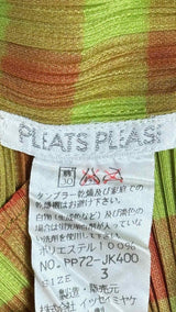 Pleats Please N/S Pleated Check Top
