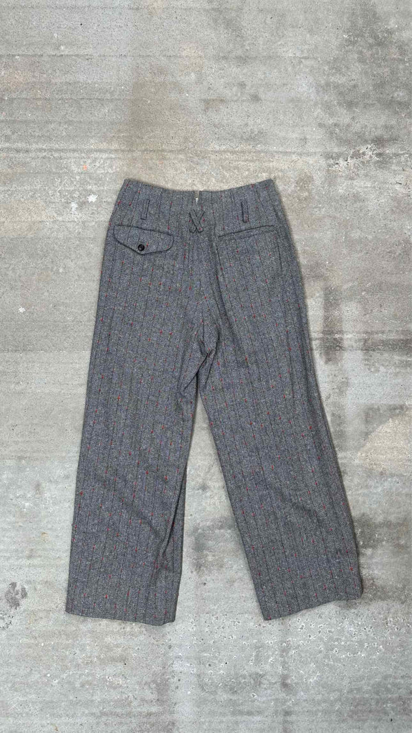 Comme Des Garçons Pin-stripe Herring-bone Pants